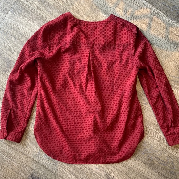 Talbots Maroon Blouse - Picture 4 of 5